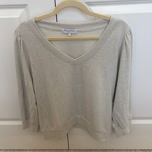 Gray V-Neck Sweater
